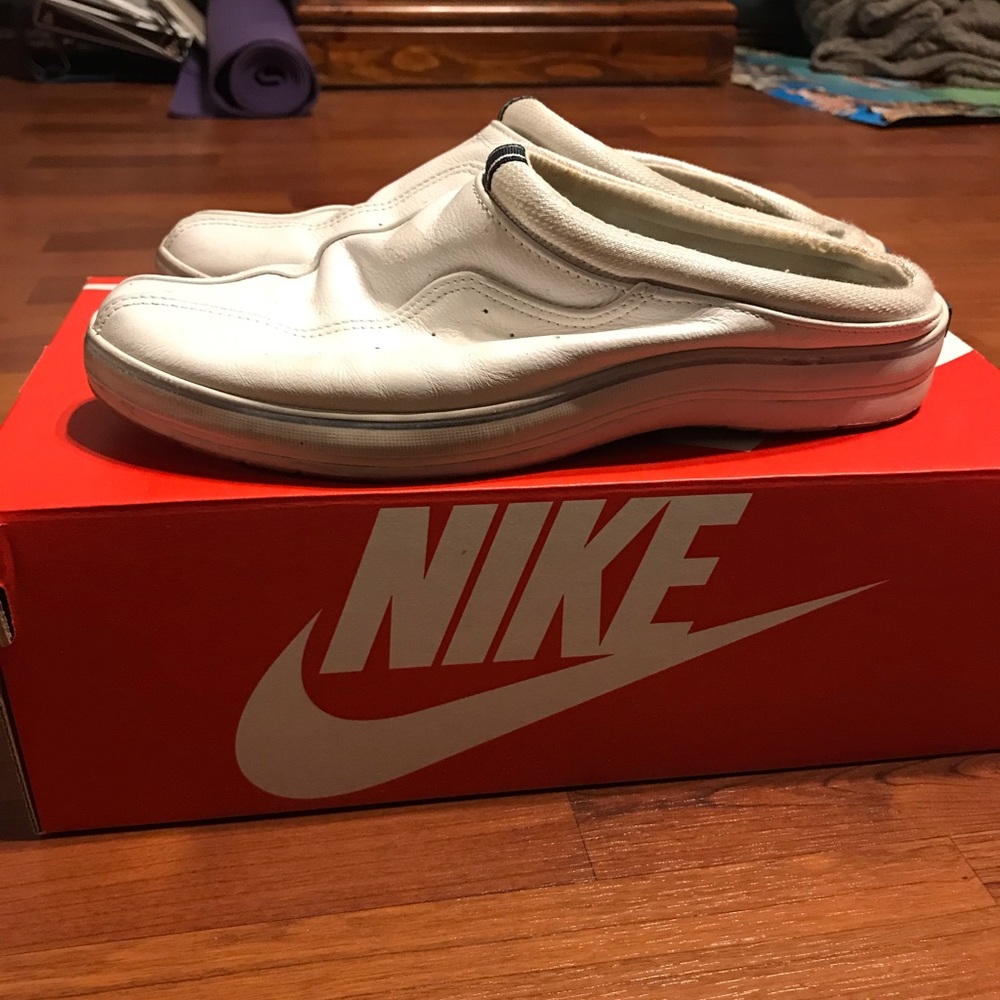 White Leather Slip On Keds